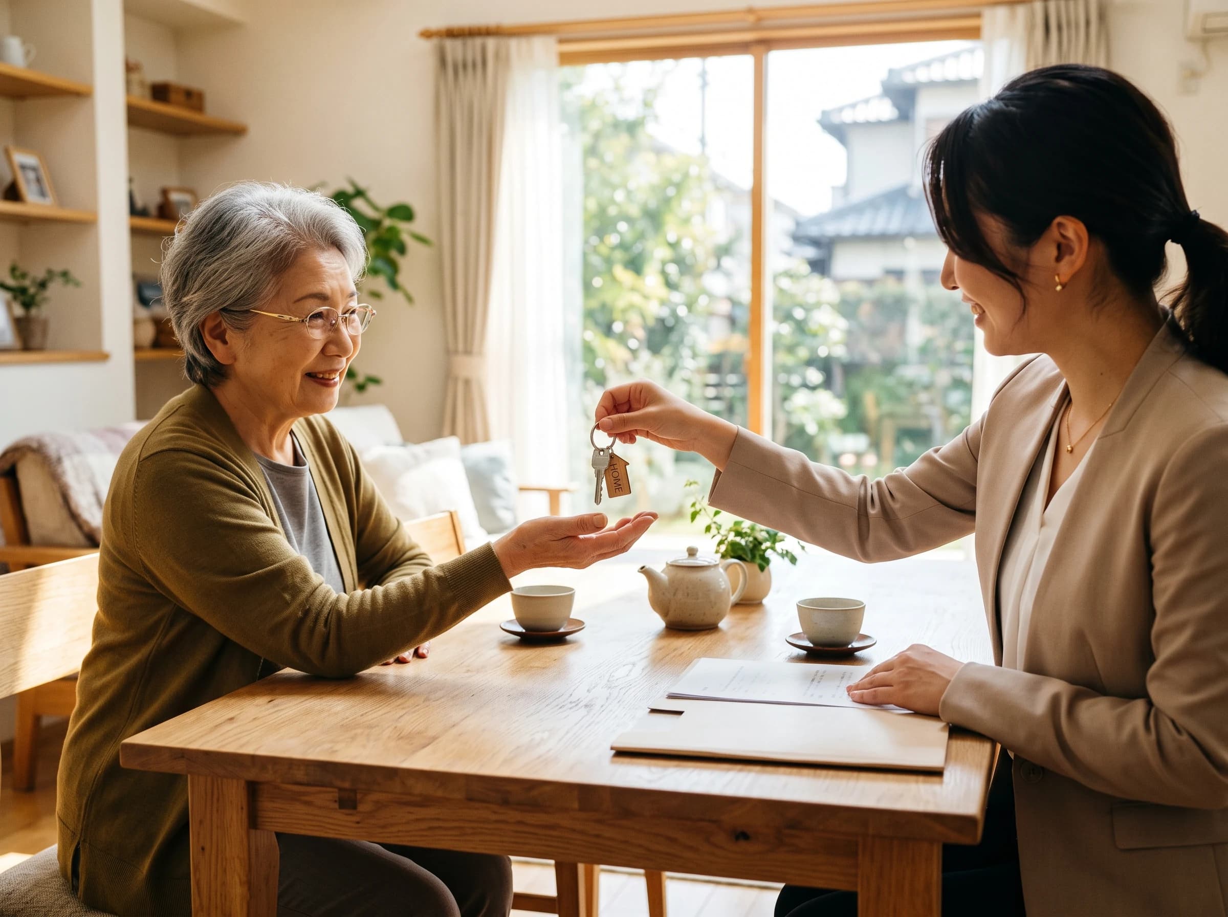 鍵の引き渡しの様子