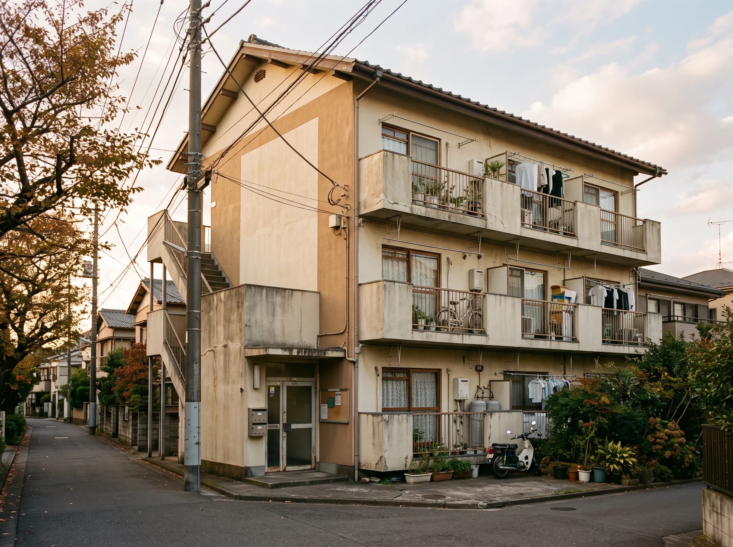 売却前の中規模集合住宅